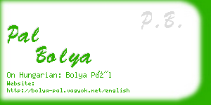 pal bolya business card